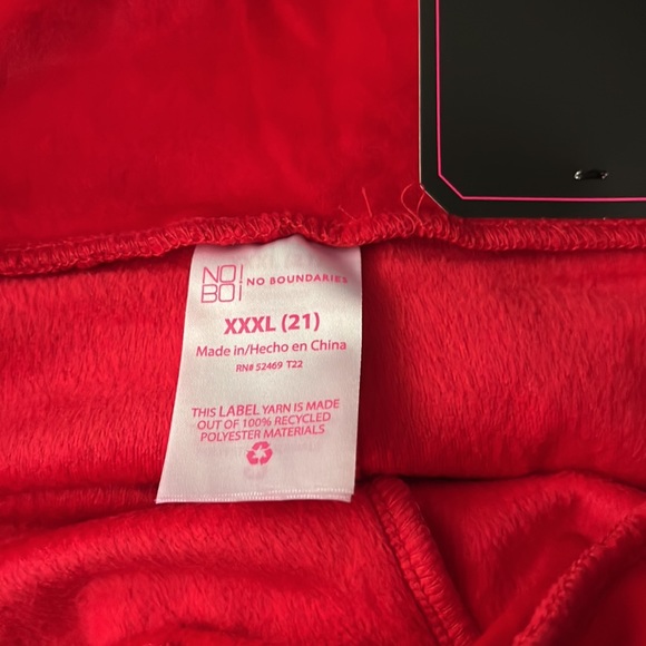 Red High-Waist Legging Super Plush Velour XXXL (21) NWT - Picture 5 of 6